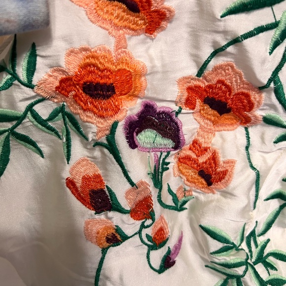 Urban outfitters floral butterfly embroidered slit dress medium - Picture 5 of 6